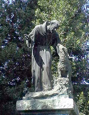 Assisi: Portiunkula - hl. Franziskus mit Schaf