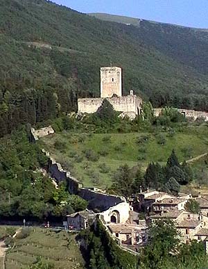 Assisi: Burg Rocca Maggiore - Blick zur Rocca Minore