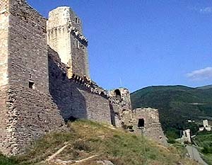 Assisi: Burg Rocca Maggiore - Teilansicht