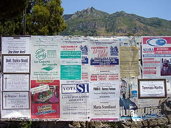 Ischia - Panza: Plakatwand