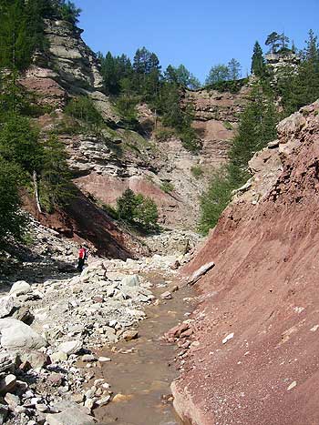 Geoparc Bletterbach bei Aldein in Suedtirol