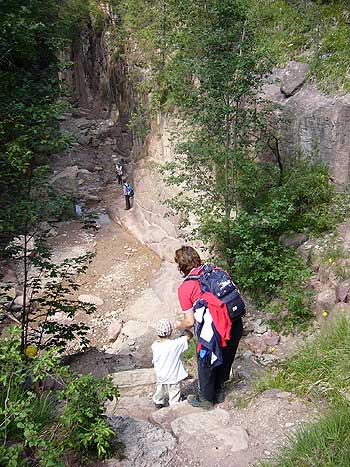 Geoparc Bletterbach bei Aldein in Suedtirol