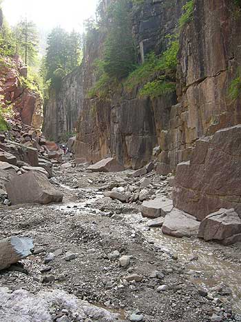 Geoparc Bletterbach bei Aldein in Suedtirol